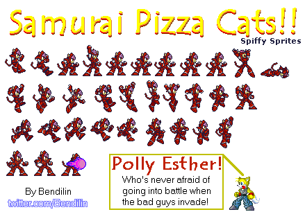 Samurai Pizza Cats. Polly Esther by Bendilin.