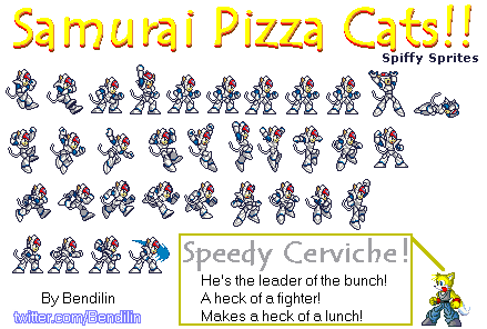 Samurai Pizza Cats. Speedy Cerviche by Bendilin.